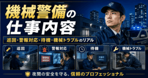 機械警備の仕事内容とは？巡回・警報対応・待機・機械トラブルのリアル