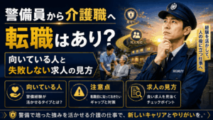 警備員から介護職への転職はあり？向いている人と失敗しない求人の見方