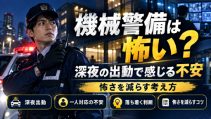 機械警備は怖い？深夜の出動で感じる不安と、怖さを減らす考え方