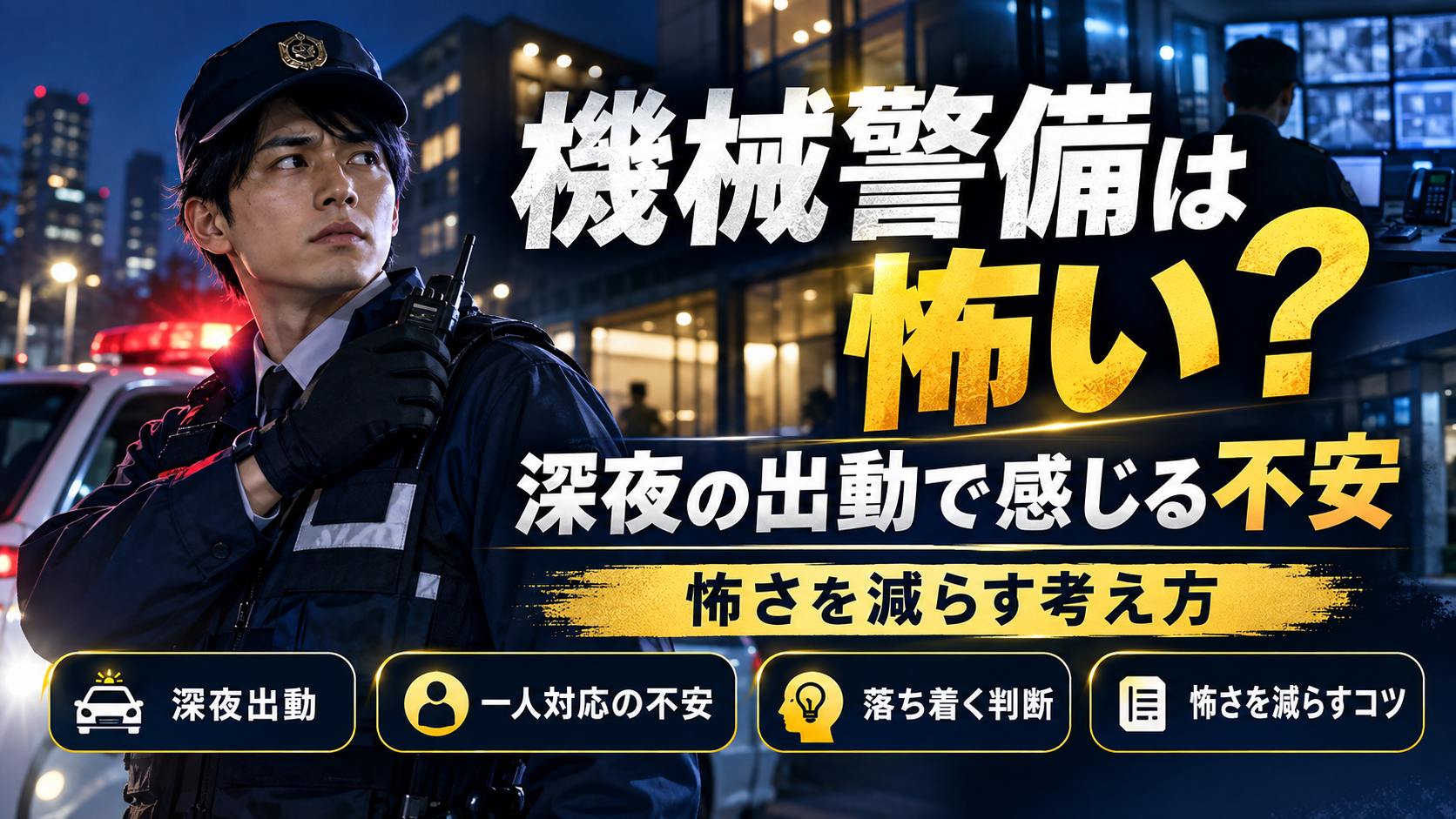 機械警備は怖い？深夜の出動で感じる不安と、怖さを減らす考え方